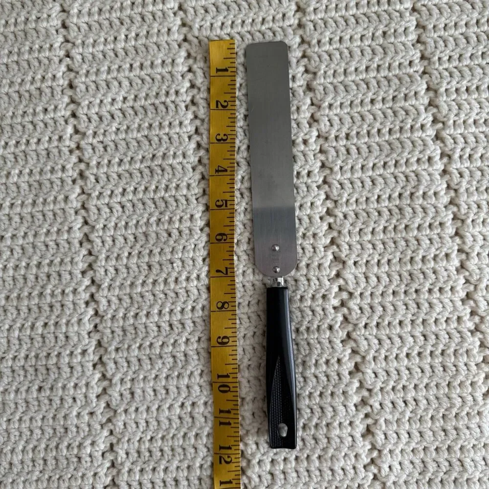 Ekco Vintage Cake Frosting Spatula Black Plastic Handle Stainless Steel Made USA